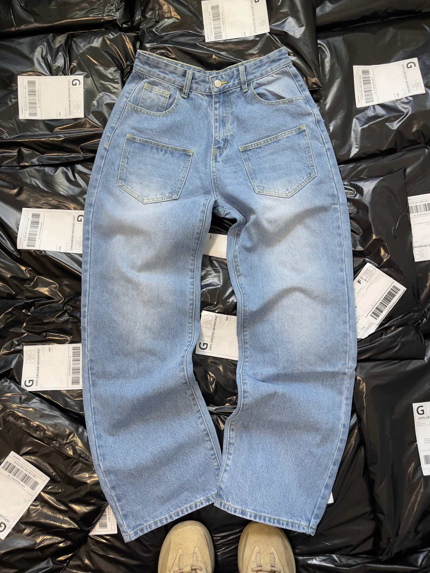 Simbol Project Cherry Blossom Baggy Jeans