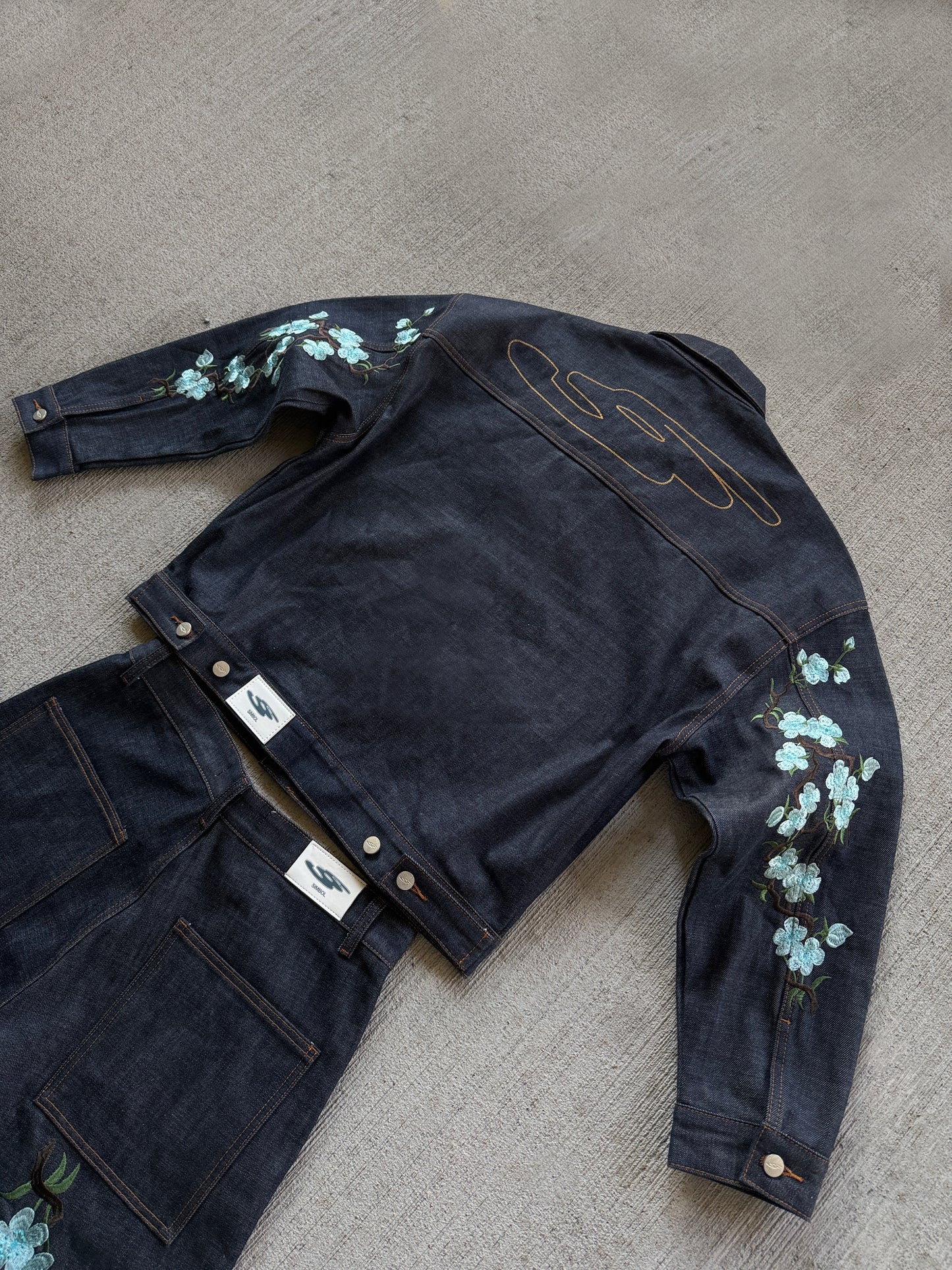 Blue Blossom Japanese selvedge denim Jackets