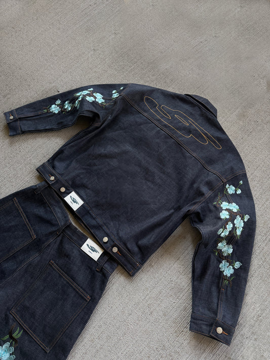 Blue Blossom Japanese selvedge denim Jackets
