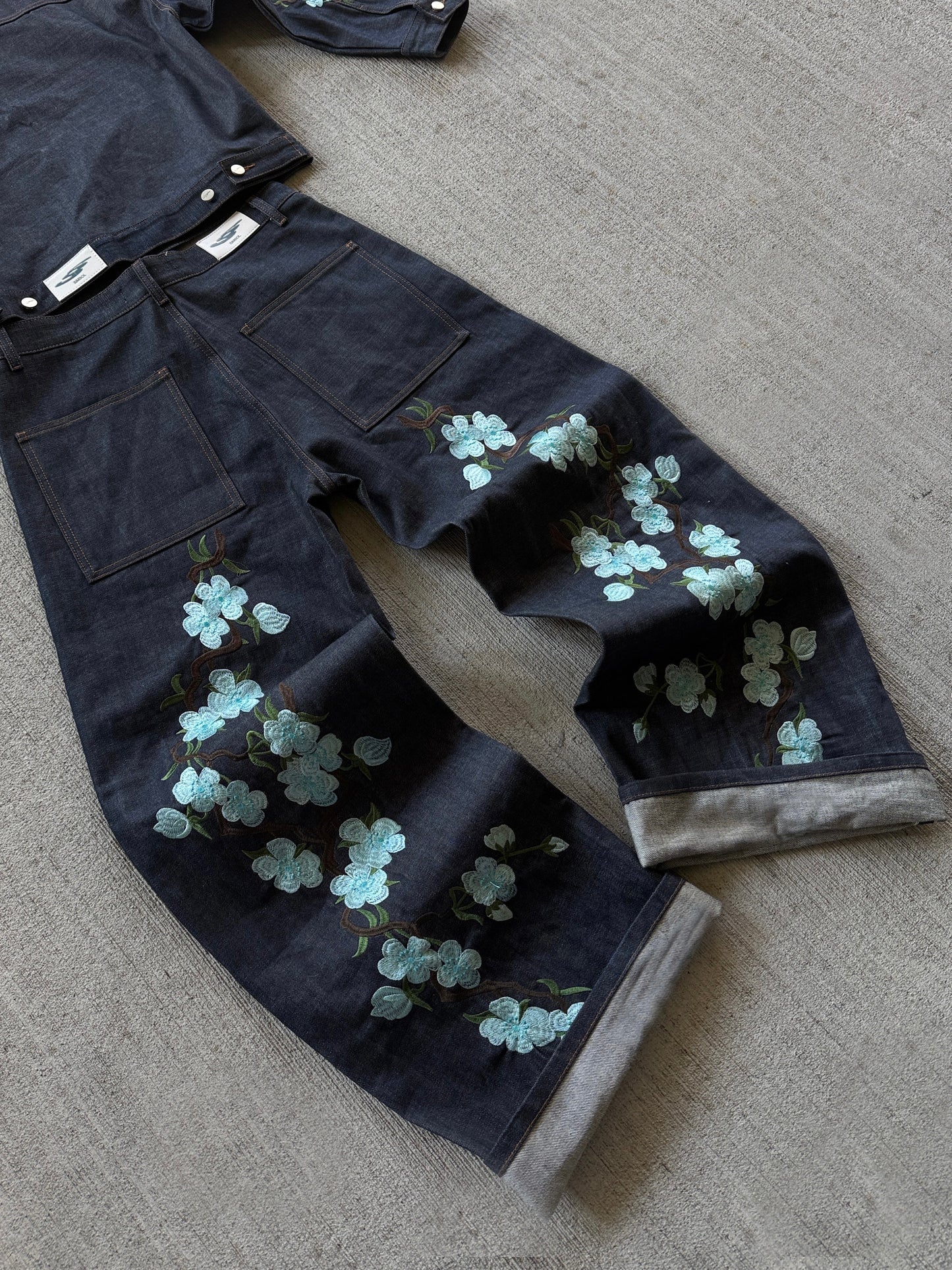 Blue Blossom Japanese selvedge denim Jeans