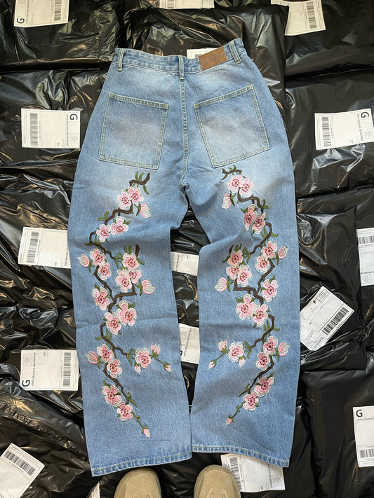 Simbol Project Cherry Blossom Baggy Jeans