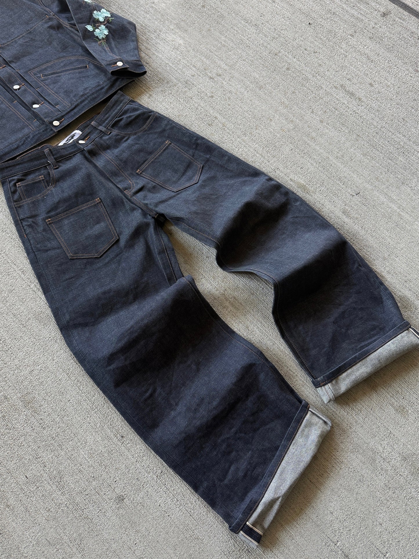 Blue Blossom Japanese selvedge denim Jeans