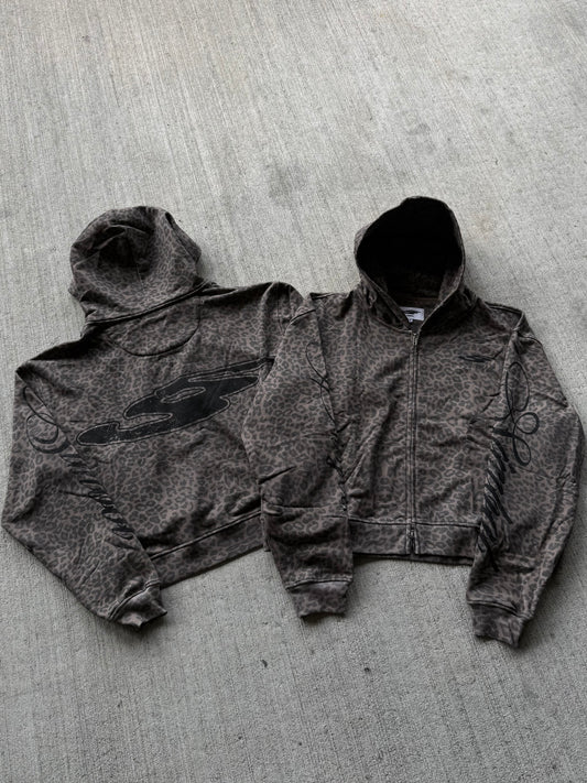 Simbol Project “Simbol Print” zip up hoodie